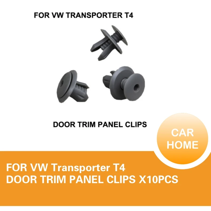 FOR VW Transporter T4 DOOR TRIM PANEL CLIPS X10 GREY SET Interior Door
