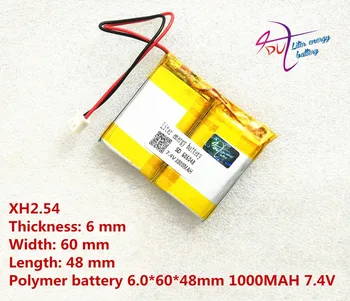 

Liter energy battery XH2.54 7.4V lithium polymer battery 606048 066048 1000mAh GPS battery MP3 MP4 speaker teaching machine