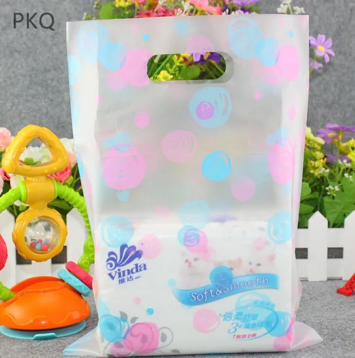 

45pcs small wedding party loot bag jewelry plastic gift bag birthday cookie candy bag plastic gift present souvenir bag handles