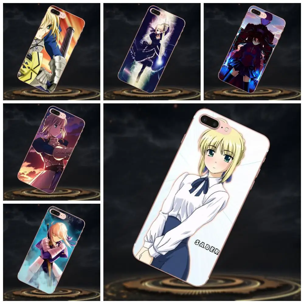 Аниме Fate Stay Night Saber для Sony Xperia Z Z1 Z2 Z3 Z4 Z5 compact Mini M2 M4 M5 T3 E3 E5 XA XA1 XZ Премиум ТПУ чехол