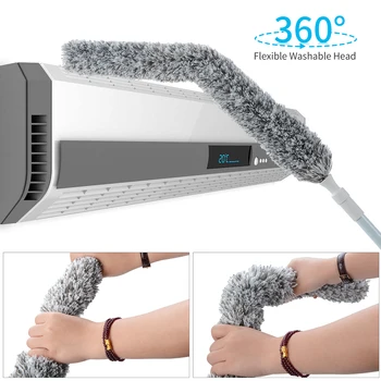 

Creative Stretch Extend Microfiber Dust Shan Adjustable Feather Duster Household Dusting Brush Cars Cleaning Kitchen Accessories
