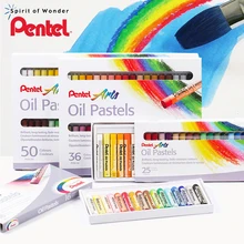 Pentel PHN12/25/36/50 Цвета круглые мелки для детей комплект мягкой Профессиональный Масляные карандаши для рисования для детей