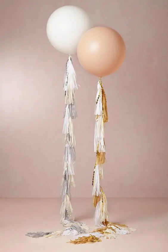 Buy White Balloons Stunning Paper Tassel Garlands