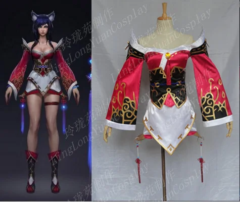 

Аниме! Популярная Игра LOL Gumiho Ahri униформа Косплей Костюм Хэллоуин Карнавальный костюм новая версия индивидуальный заказ для женщин Бесплатная доставка