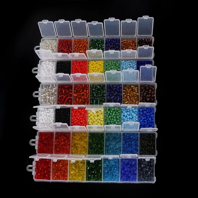 Beadia 1set 7 colors Pick Size 2mm(2800pcs) 3mm(1900pcs) 4mm(700pcs) Czech  Seed Spacer beads Crystal Glass Beads Kit For DIY - AliExpress