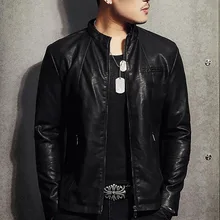 Мужская куртка из натуральной кожи с карманами на молнии; Новинка года; сезон осень; приталенная короткая мужская байкерская куртка из коровьей кожи для мальчиков-подростков; сезон весна