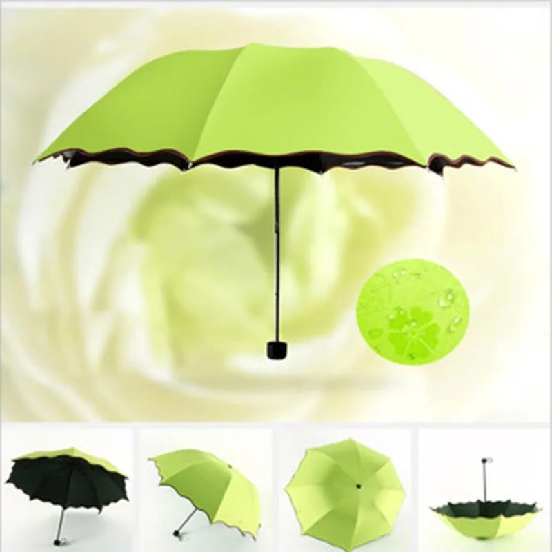 

Creative Blossom In Water Black Glue Anti - Ultraviolet Sunshade Umbrella Add Help Umbrella Only Beautiful Magic Umbrella