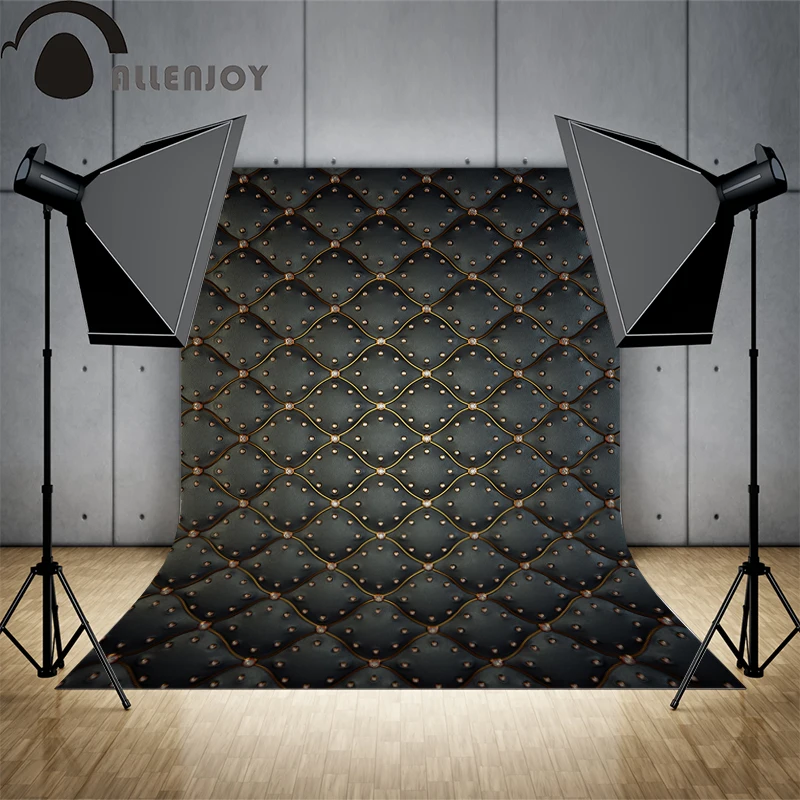 Фото Allenjoy фон для фотографии Золотой алмаз черный изголовье кровати Элегантный Королевский роскошный профессиональный рождественские подарки для детей Винил №2