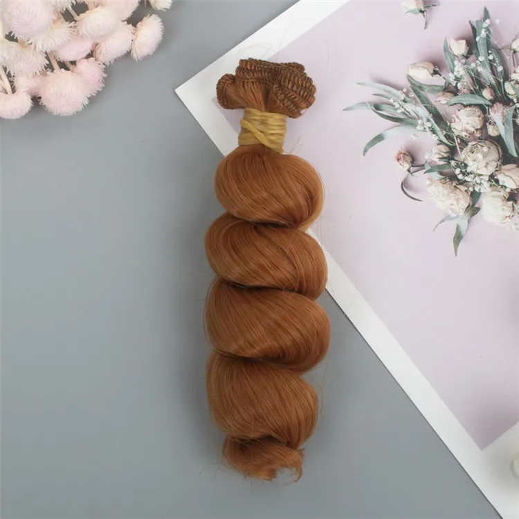 DIY Doll Wigs Heat Resistant Wire Natural Color Hair Piece for Dolls Wig Accessories 14