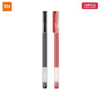 

10PCS Original Xiaomi Mijia Super Durable Writing Gel Pen 0.5mm Bullet Smooth Sign Pens School Office Japan Red Black Ink Pen