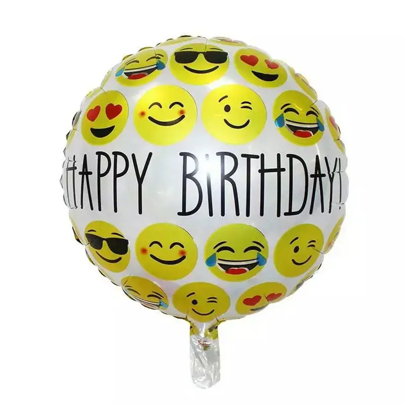 

1pcs 18 inch happy birthday emoji balloon foil balloon hot bubble balloons party decoration home Kids Xmas Gift