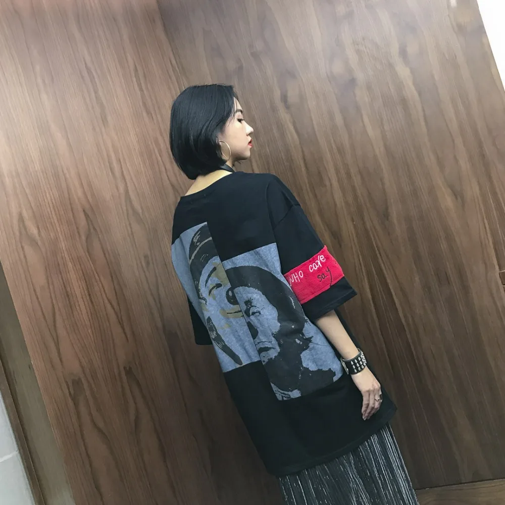 Уличной моды HARAJUKU за лоскутное смайлик клоун печати аппликация письмо свободные