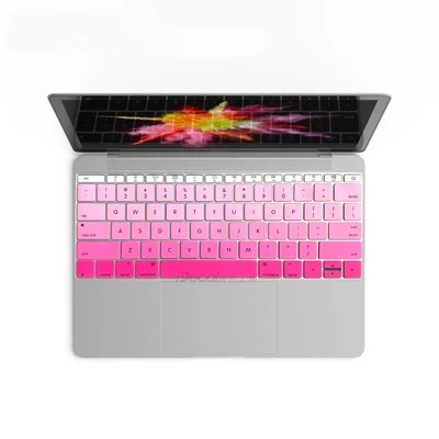 Супер Kawaii крышка клавиатуры для Apple MacBook Pro 13 без сенсорной панели A1708 12 дюймов мягкая клавиатура наклейки Защита от пыли и воды - Цвет: 006