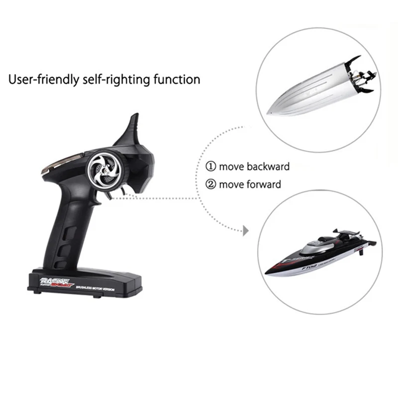 Fei Лунь FT012 RC лодки 2 4G 4CH бесколлекторный гоночный катер тройной Крышка высокого