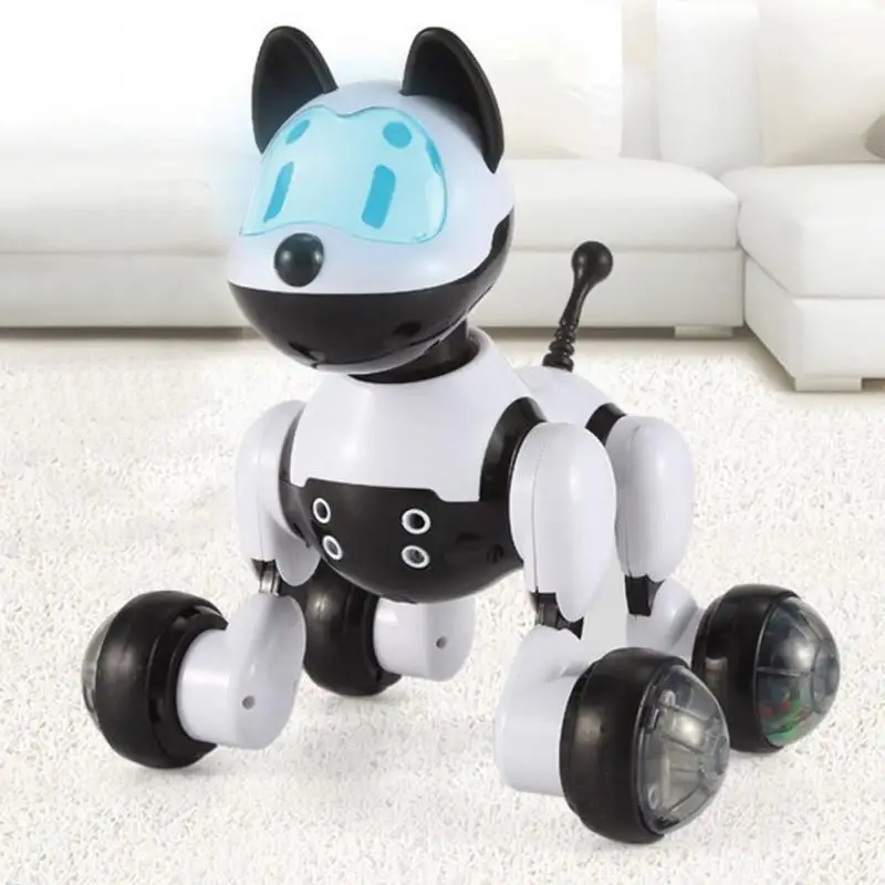 

Voice Control Dog and Cat Smart Robot Electronic Pet Interactive Program Dancing Walk Robotic Animal Toy Gesture Following