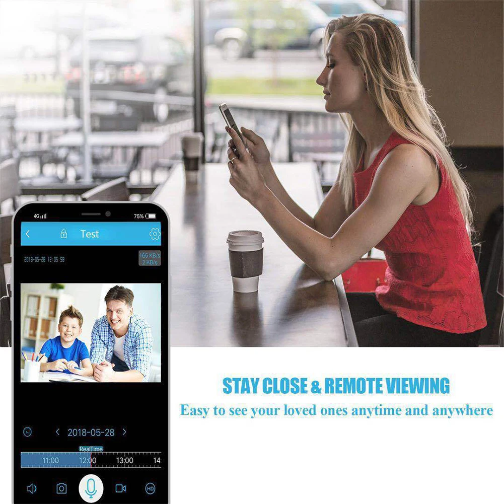 

WIFI Fisheye Lens Portable Remote Control Security Camera Office Wireless Video Baby Monitor High Resolution Motion Detection