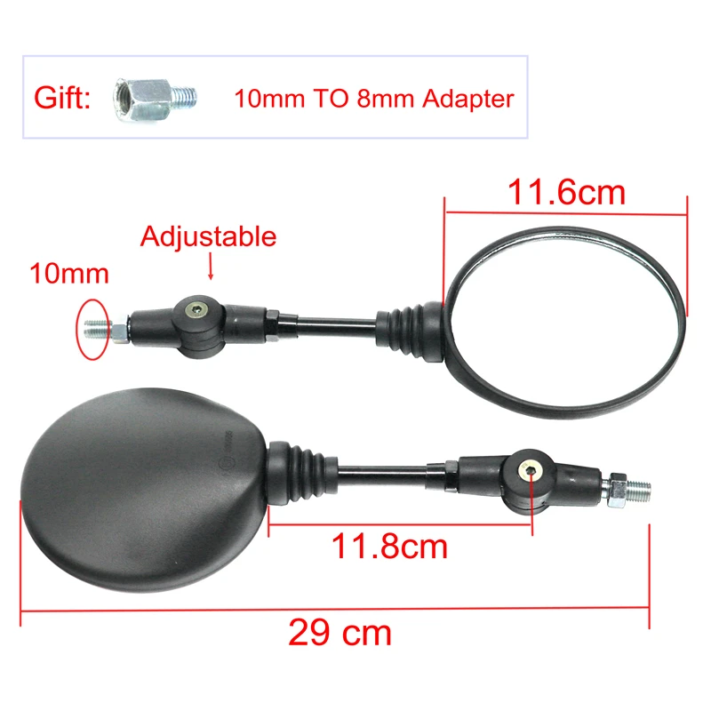 LMoDri черное универсальное складное зеркало для мотоцикла боковые зеркала заднего