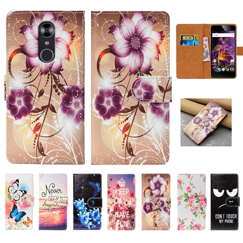 

For Fly FS518 Case High Quality Pu Leather 5.0" Print Flip Wallet Case Back Cover Book Case For Fly Cirrus 13 (FS518) Cases