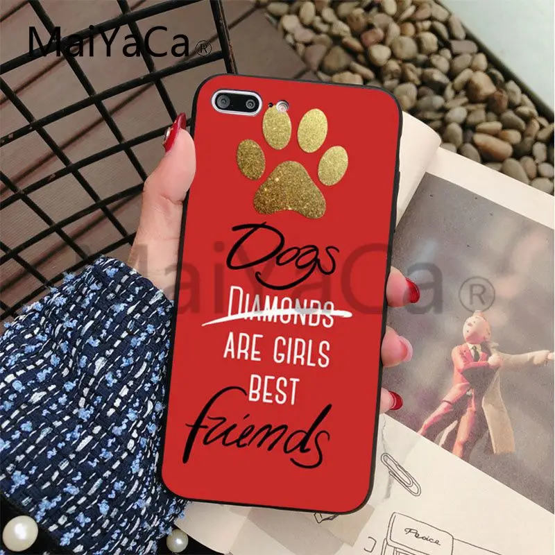 Чехол для телефона MaiYaCa с собаками для девочек, милые собачьи лапы, мягкий чехол для телефона с принтом, аксессуары для iphone X, 8, 8 plus, 7, 7 plus, 6, 6s, XS, XR, XSMAX - Цвет: 11
