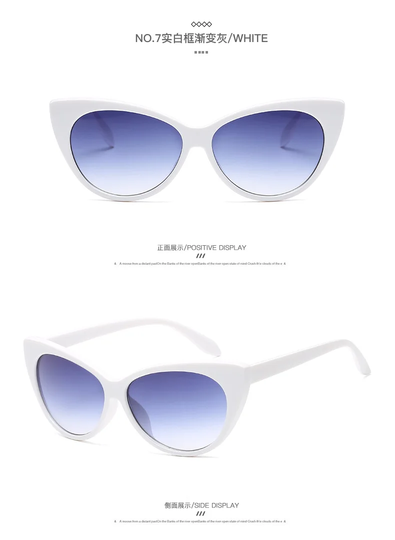 Новые ретро сексуальные Cateye Солнцезащитные очки женские брендовые дизайнерские Винтажные Солнцезащитные очки кошачьи глаза Модные женские очки UV400 оттенки