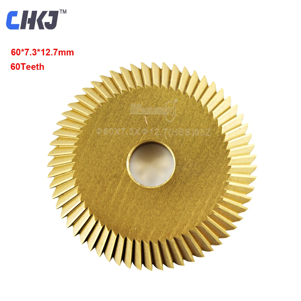 CHKJ High Speed Steel Titanium Plating 60X7.3X12.7 mm Blade for Wen Xing Key Cutting Machine Locksmith Tools 60T Free Shipping