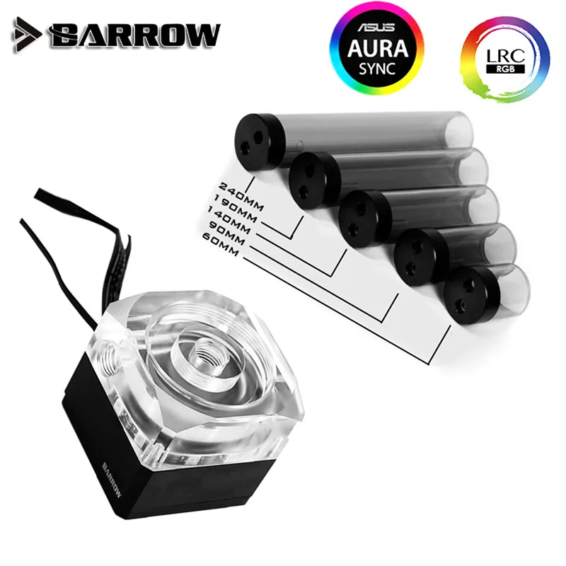 Barrow 17 Вт DDC комбинированный насос блок PWM матовый черный резервуар типа LRC2.0 5V Mobo AURA