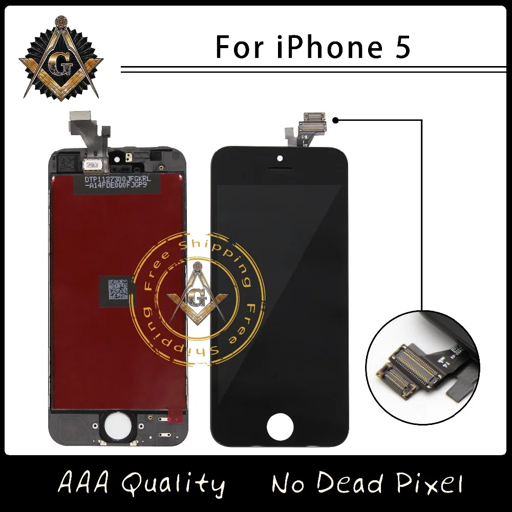 Prix pour 10 pcs/lote Brand New AAA qualité LCD pour iPhone 5 avec écran numériseur assemblée livraison gratuite Prix pour 10 pcs/lote Brand New AAA qualité LCD pour iPhone 5 avec écran numériseur assemblée livraison gratuite
