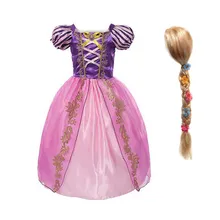 MUABABY-vestido de princesa de pelo mágico para niñas, disfraz de fantasía enredados para niños, traje de fiesta de cumpleaños para Halloween