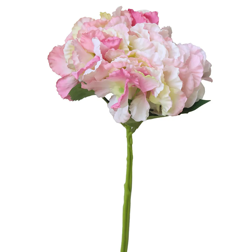 34,5 см Ткань пластиковые искусственные шелковые искусственные цветы Пион цветочный свадебный букет Свадебный декор с гортензией Свадебный букет 19MAR5 - Цвет: E