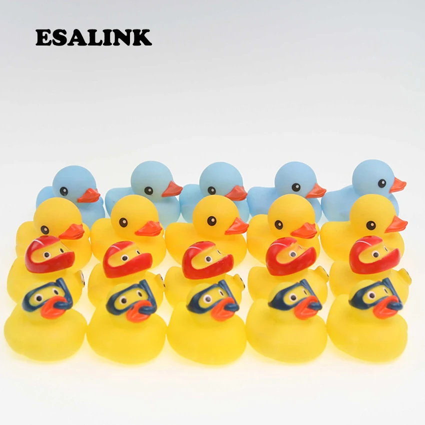 

20pcs Rubber Duck Bath Toys Baby's favorite small yellowfloating king ducks gift for girl and boy squeeze-sounding dabbling toy