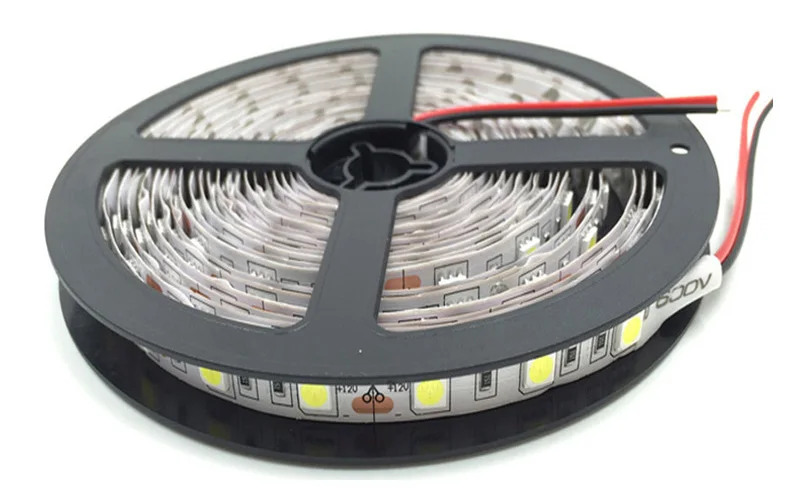 GBKOF 2835 5050 led strip White Warm White 5m fita de led tape diode feed tiras ribbon 12V led light with DC 12V power adapter (13)