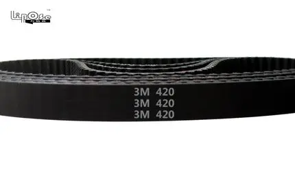 

good quality HTD3M belt 420 HTD 3M timing belt teeth 140 width 8mm length 420mm rubber closed-loop belt 420-3M for shredder