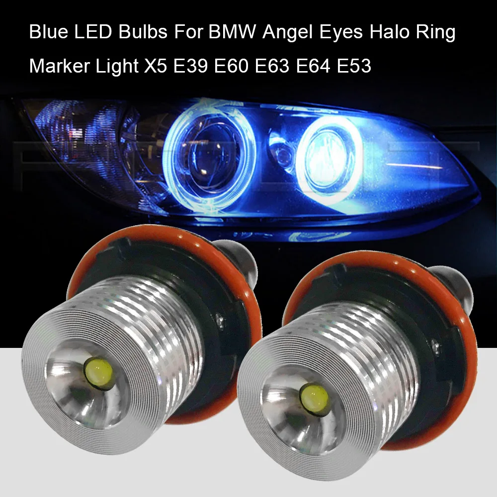 

Blue LED Bulbs For BMW Angel Eyes Halo Ring Marker Light X5 E39 E60 E63 E64 E53