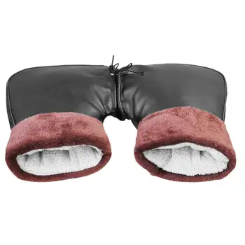 

Electric Vehicle Handle Sleeve Thickening In Winter Motorcycle Handle PU Cotton Glove Leather Windbreak And Cold Proof