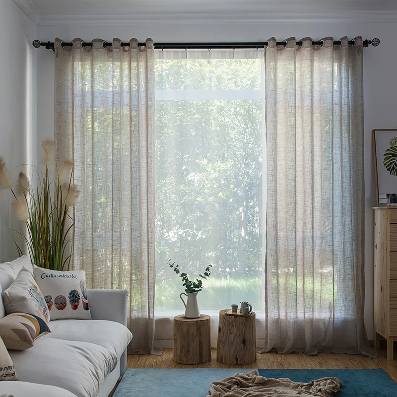 Grey sólido puro tul Para la Sala De Cortinas Para Sala De Estar Translucidus paneles De ventana De Cortinas De cocina Su004 * 30