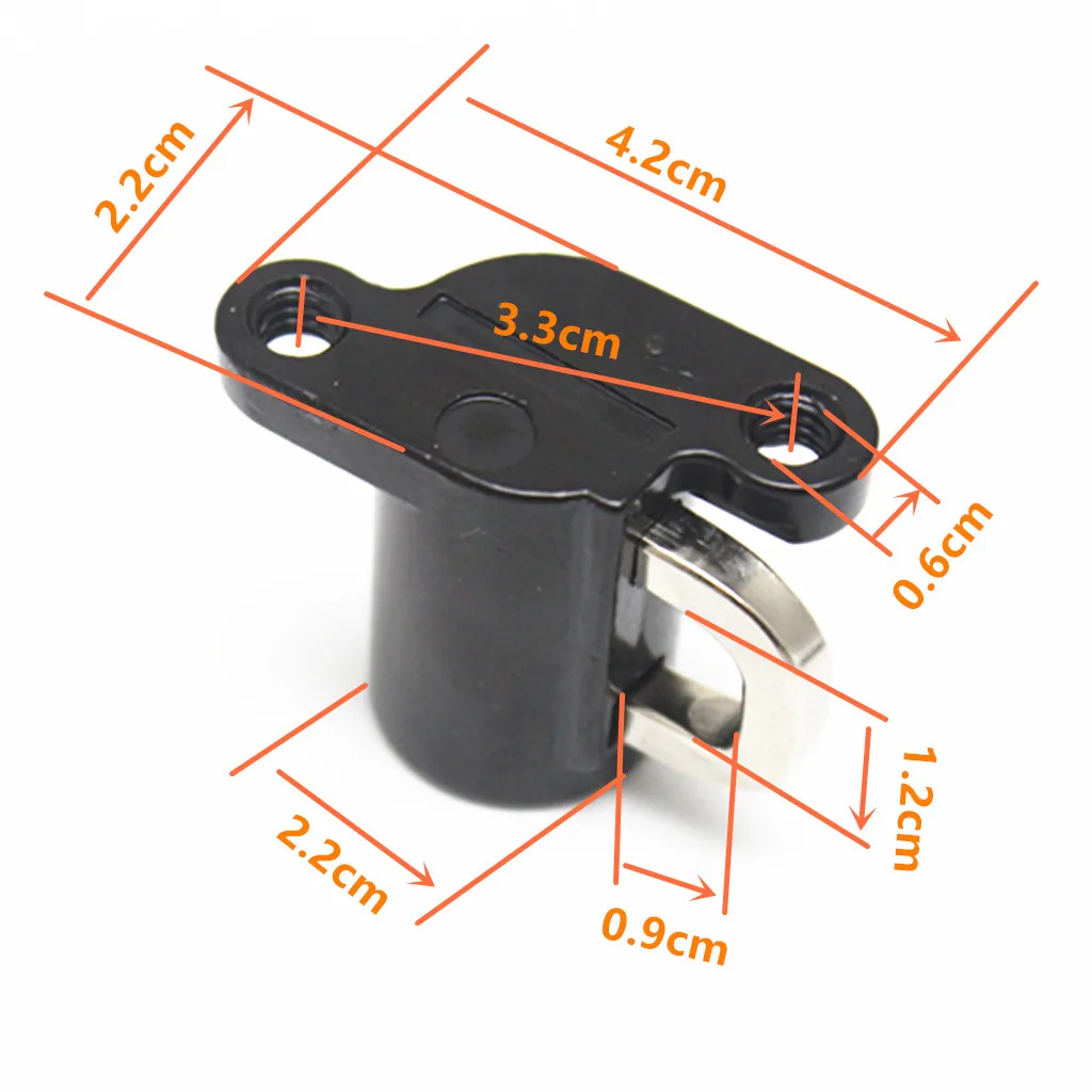Universal Motorcycle Motorbike Bike Helmet Lock Hanger Hook & 2 Keys Black Plastic and Metal Never fade NOT spot Durable