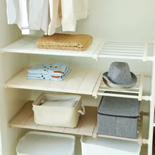 

High Quality Adjustable Avoid Flexible Wardrobe Closet Storage Rack Layered Cupboard Partition Commodity Luggage Carrier Shelf