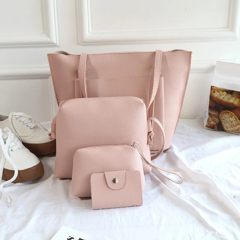 4 قطعة مجموعة النساء الكتف Crossbody حقيبة يد محفظة بو الجلود الأزياء للسفر أفضل بيع-WT 4 قطعة مجموعة النساء الكتف Crossbody حقيبة يد محفظة بو الجلود الأزياء للسفر أفضل بيع-WT