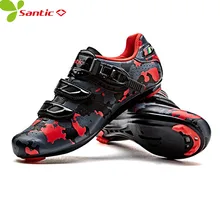 Santic Мужская обувь для шоссейного велосипеда, велосипедная обувь из углеродного волокна, велосипедная обувь для гоночной команды, дышащие кроссовки для велоспорта