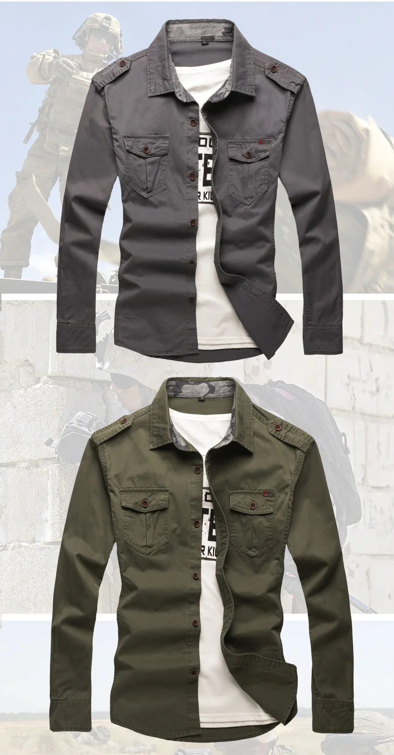 Весенне-осенняя мужская Тонкая хлопковая рубашка карго с длинным рукавом для тренировок на открытом воздухе, походов, альпинизма, спорта, военных тактических рубашек, топы