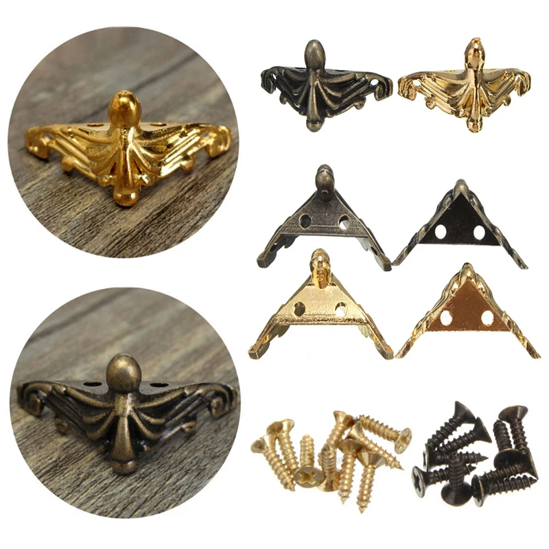 4pcs Decorative Corner Bracket for furniture Wooden Box Feet Furniture