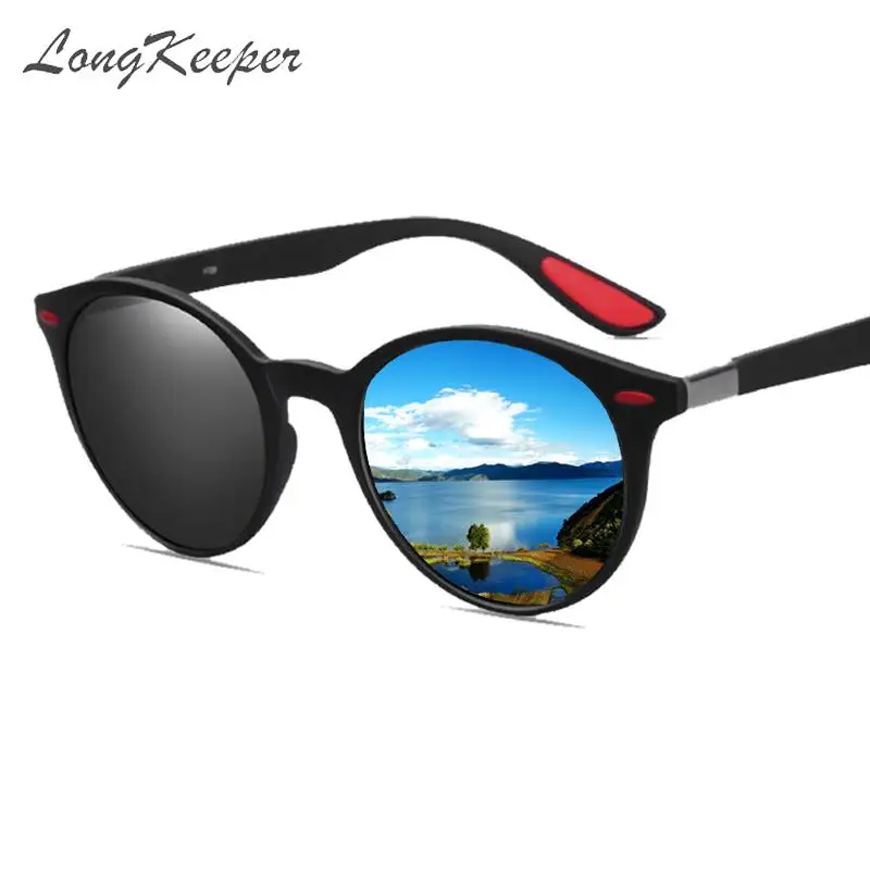 Longkeperer Лидер продаж класс поляризованные солнцезащитные очки мужские водительские очки Мужские Винтажные Солнцезащитные очки для женщин круглые Oculos de sol UV400