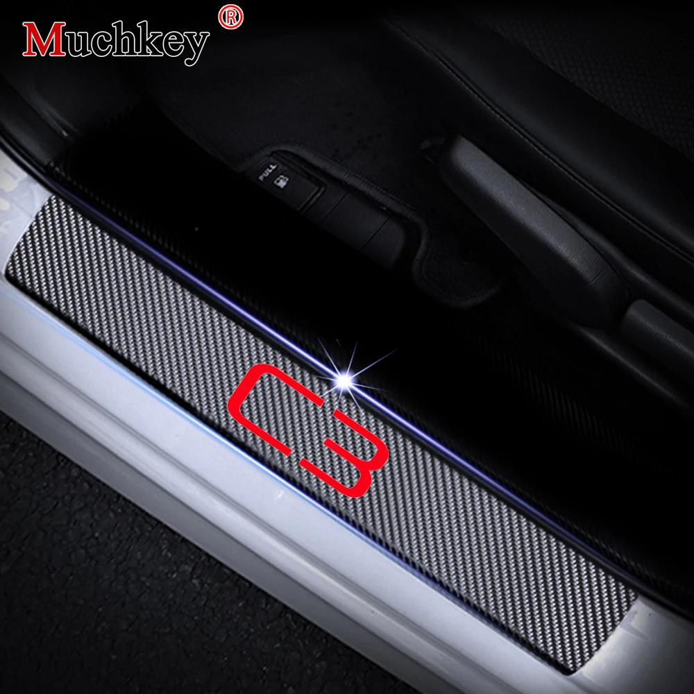 Car Accessories Car Door Sills For Citroen C3 Door Threshold Plate Door Sill Scuff Plate 4D