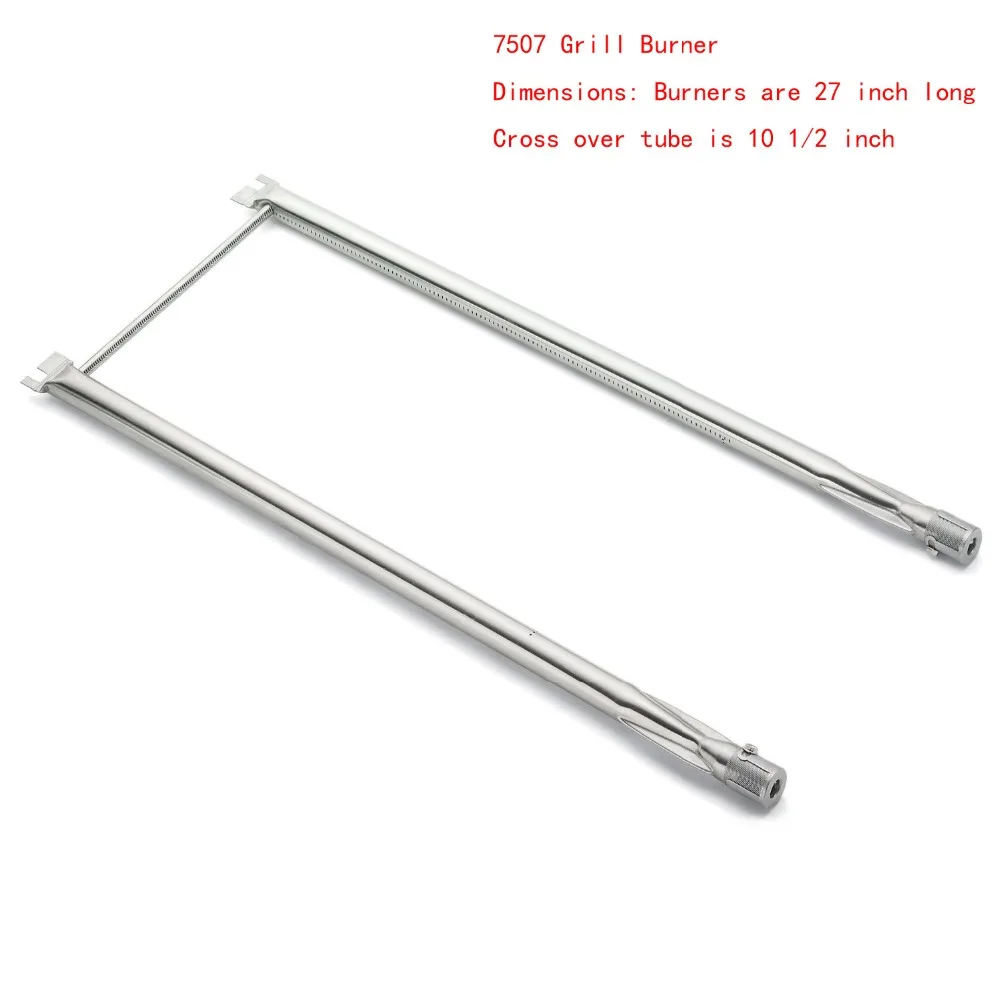 BBQ Parts 7507 Gas Grill Replacement 27 Inch Straight Stainless Steel Burner for Genesis Series Models: Silver A, Spirit 500 BBQ Parts 7507 Gas Grill Replacement 27 Inch Straight Stainless Steel Burner for Genesis Series Models: Silver A, Spirit 500