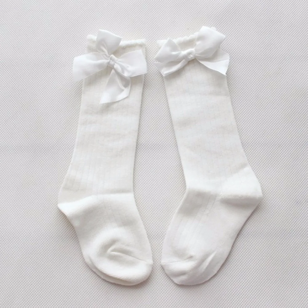 Носочки для девочки до колена Луки Принцесса Носки милые Детские носки Длинные детские бантом носки для девочек девушка