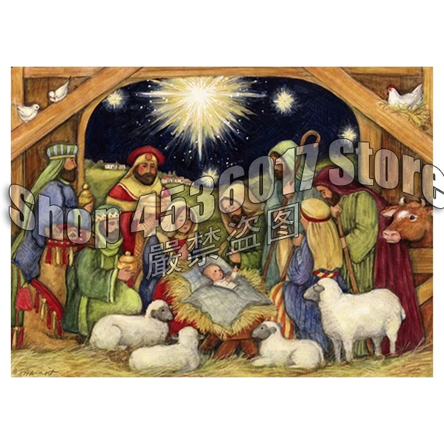 diy diamond painting nativity