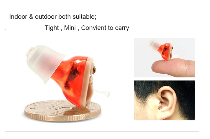 Мини-слуховой аппарат, невидимый усилитель для ушей,, регулируемые Цифровые слуховые аппараты для глухих ушей
