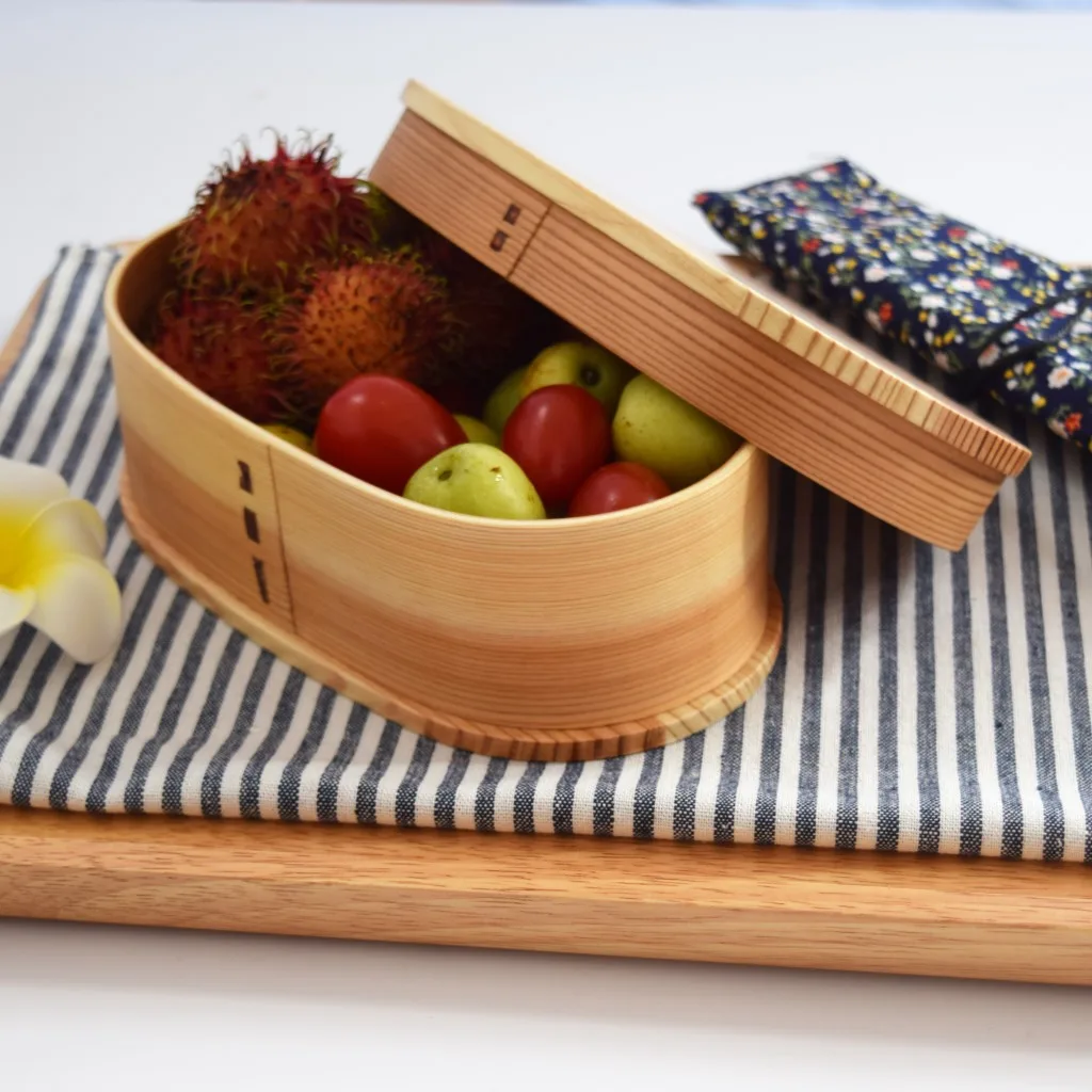 New Japanese Bento Box Wooden Features Single Sushi Wood Japan