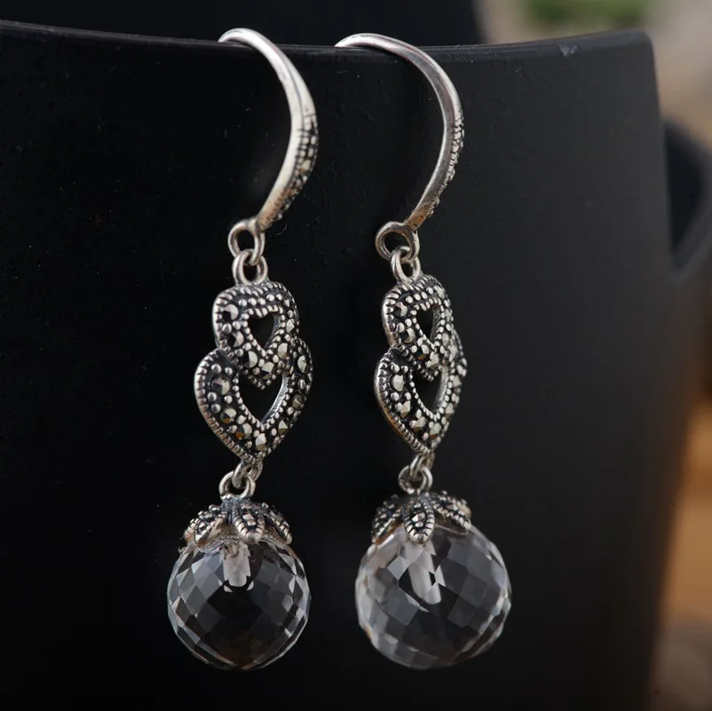 

Deer King jewelry line S925 silver inlaid white Crystal Silver Antique Style female style wholesale