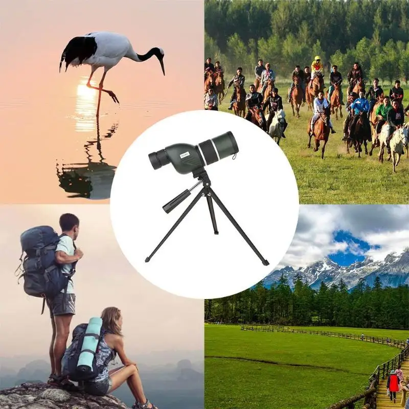 Zoom Spotting Scope with Tripod Long Range Target Shooting Bird Watching Monocular Telescope HD Optical Glass